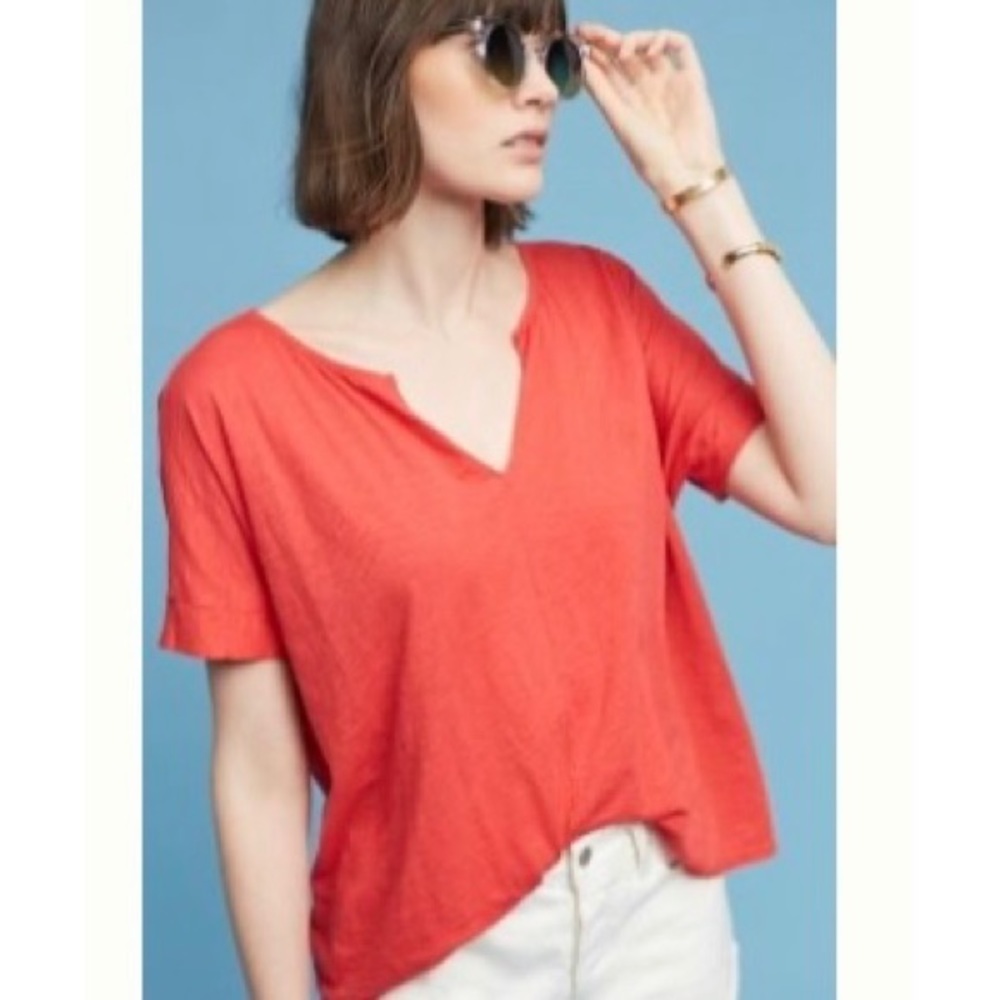 Anthropologie Velvet Loreen Tie-back Top